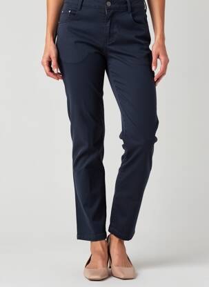 Pantalon slim tissage popeline taille normale bleu LOLA ESPELETA femme