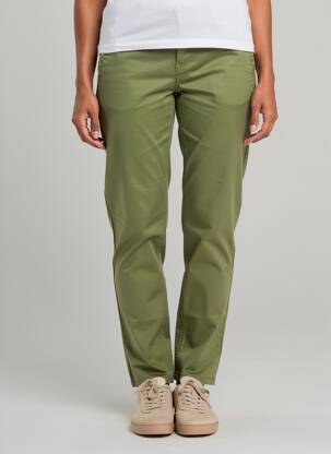 Pantalon chino stretch taille normale vert LOLA ESPELETA femme