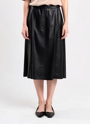 Jupe longue fermeture zippée au dos noir CREAM femme