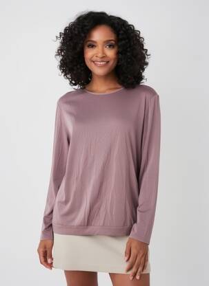 Top stretch manches longues violet COEMI femme