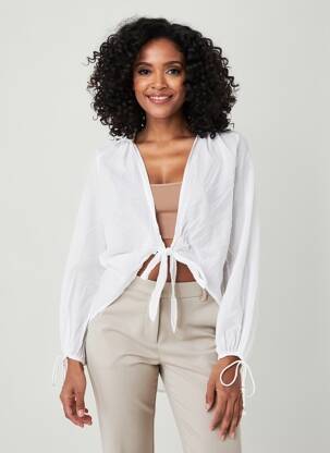 Tunique manches longues légère et transparente blanc TWINSET femme