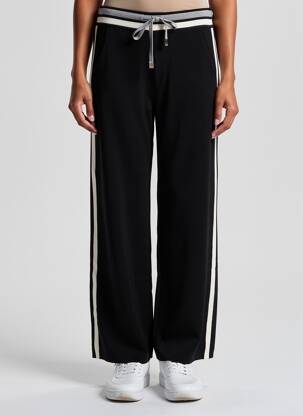 Pantalon droit taille élastique taille normale noir ELENA MIRO femme