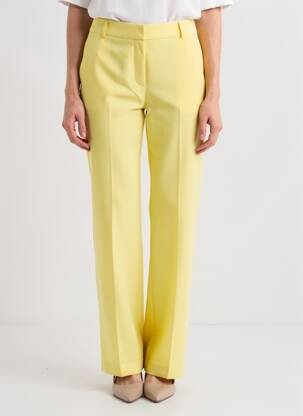 Pantalon droit stretch taille normale jaune HERZEN'S ANGELEGENHEIT femme