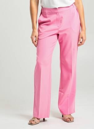Pantalon droit stretch taille normale rose HERZEN'S ANGELEGENHEIT femme