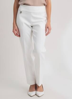 Pantalon slim stretch taille normale blanc JOSEPH RIBKOFF femme