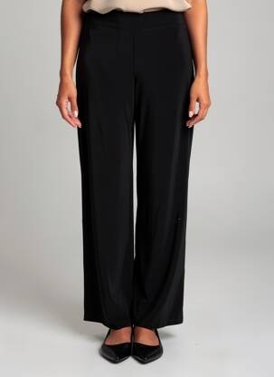 Pantalon droit stretch taille normale noir JOSEPH RIBKOFF femme
