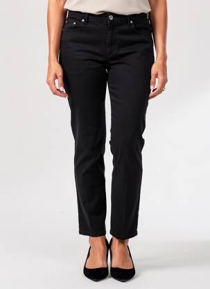 Pantalon slim tissage popeline taille normale noir ANANKE femme
