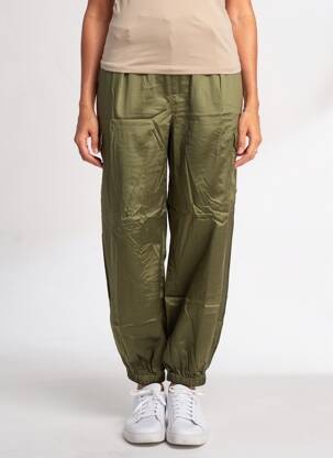 Pantalon cargo resserrée sur le bas taille normale vert CHARLOTTE SPARRE femme