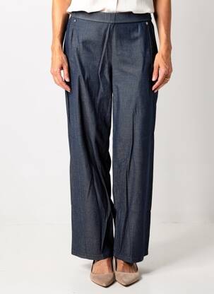 Pantalon droit taille élastique taille normale bleu ELENA MIRO femme
