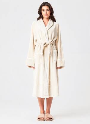Robe de chambre poches beige ARUELLE femme