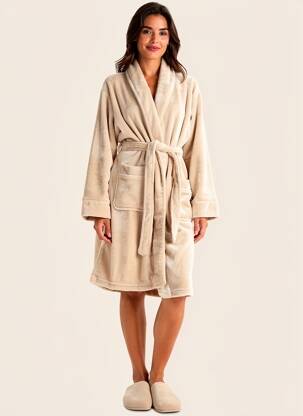Robe de chambre poches beige ARUELLE femme