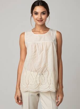 Top sans manche sans manche beige VERDIANI femme