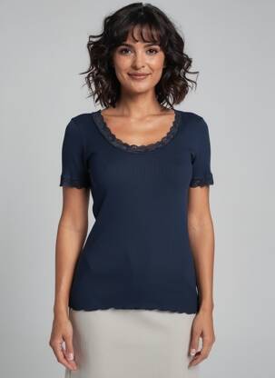 T-shirt stretch manches courtes bleu VITTORIA B femme