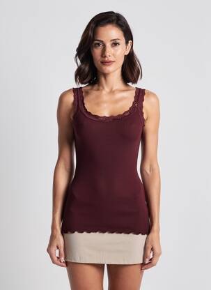 Débardeur stretch sans manche violet VITTORIA B femme