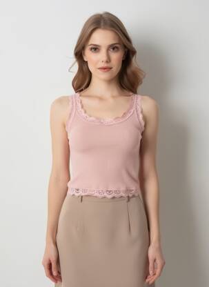 Débardeur stretch sans manche noir VITTORIA B femme