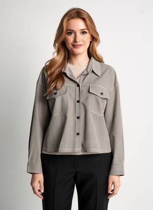 Veste casual coupe droite noir C'EST BEAU LA VIE femme