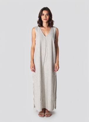 Robe longue sans manche sans manche noir KAFFE femme