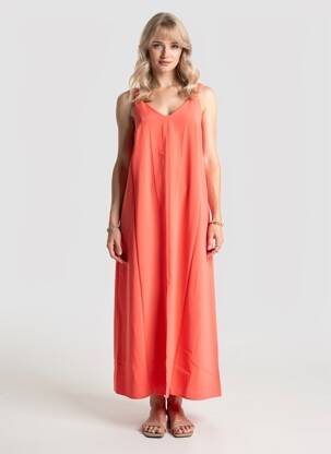 Robe longue sans manche sans manche rouge KAFFE femme