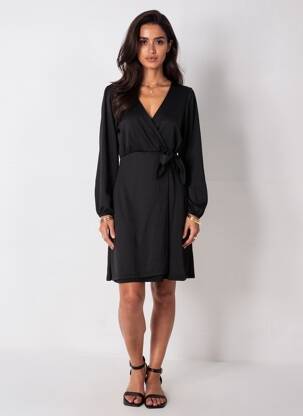 Robe courte manches longues manches longues noir TIFFOSI femme