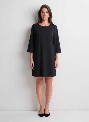 Robe courte manches 3/4 manches 3/4 noir ONLY femme