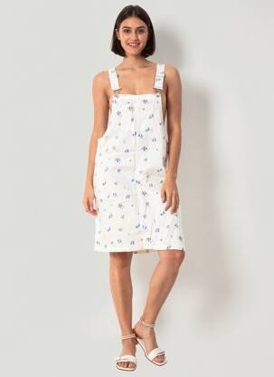 Robe courte fines bretelles bleu ONLY femme
