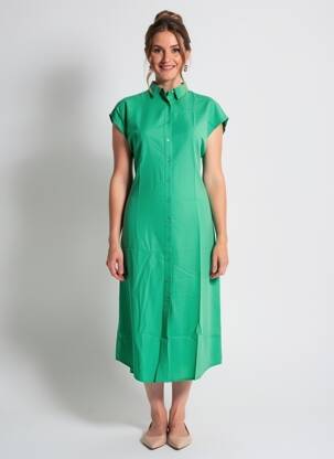 Robe mi-longue manches courtes manches courtes vert LPB LES PETITES BOMBES  femme
