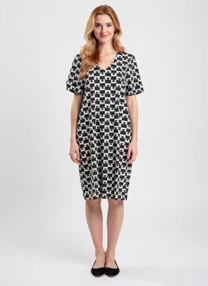 Robe courte manches courtes manches courtes noir ZILCH femme