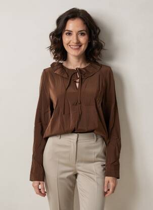 Top manches longues marron CERISE BLUE femme