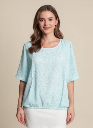 Top manches courtes manches courtes bleu KAFFE femme