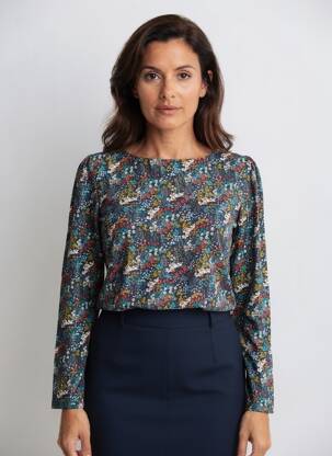 Top manches longues manches longues bleu LILY & ME femme