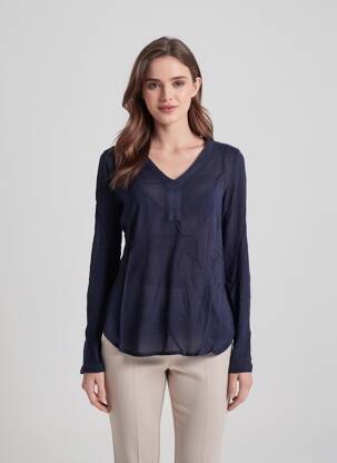 Top manches longues manches longues bleu KAFFE femme