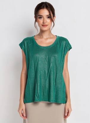 Top sans manche sans manche vert ONLY femme