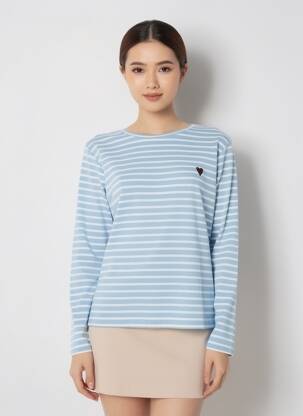 T-shirt manches longues manches longues bleu KAFFE femme