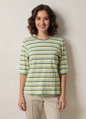 Top col rond manches 3/4 vert ZILCH femme