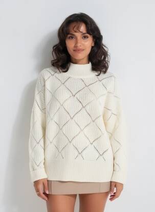 Pull coupe droite manches longues beige ZILCH femme