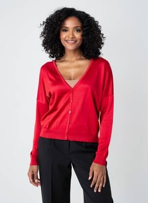 Gilet manches longues stretch rouge ZILCH femme