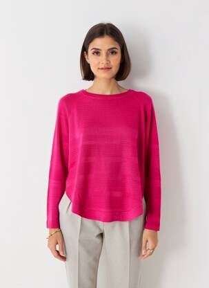 Pull maille souple et aérée manches longues rose ONLY femme