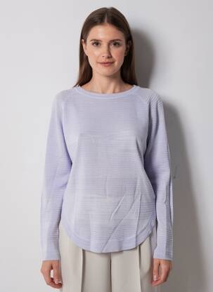 Pull maille souple et aérée manches longues violet ONLY femme