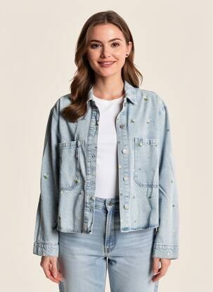 Veste casual poignets boutonnés avec fente bleu ONLY femme