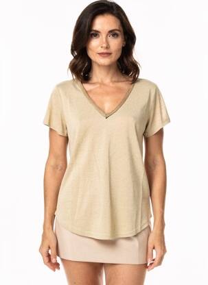 Top manches courtes manches courtes beige MOLLY BRACKEN femme