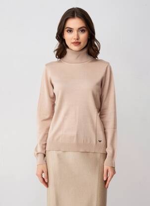 Pull col roulé coupe droite manches longues marron LPB LES PETITES BOMBES  femme