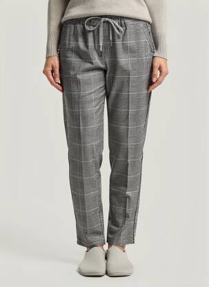 Pantalon slim taille élastique taille normale gris ZHENZI femme