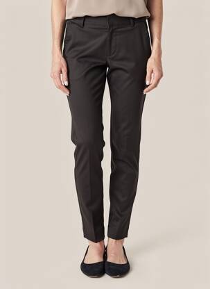 Pantalon slim taille haute taille haute noir KAFFE femme