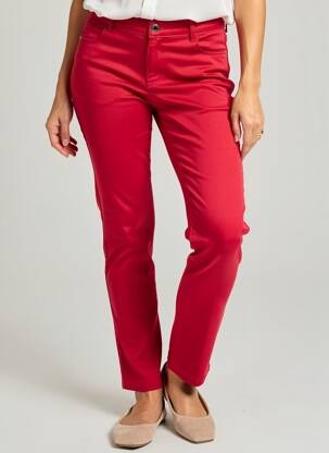 Pantalon slim stretch taille normale rouge MORGAN femme