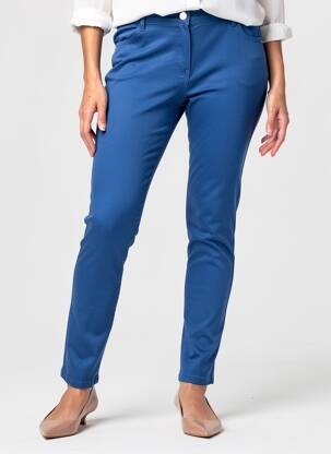 Pantalon slim stretch taille normale bleu MORGAN femme