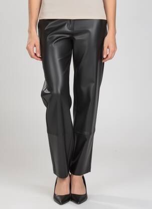 Pantalon droit fermeture zippée sous rabat boutonné taille normale noir LPB LES PETITES BOMBES  femme