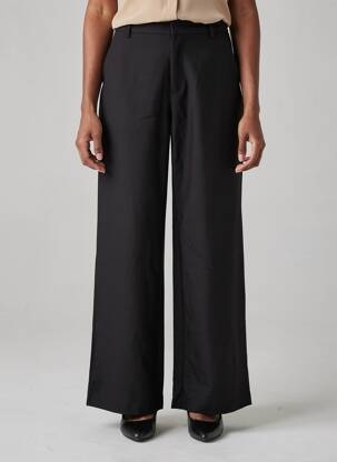 Pantalon large tissage popeline taille haute noir TIFFOSI femme
