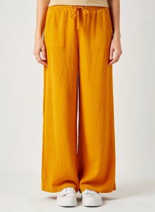 Pantalon large tissage crêpe taille normale orange TIFFOSI femme