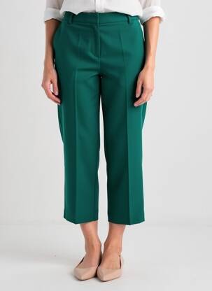 Pantalon 7/8 taille élastique taille normale vert KAFFE femme