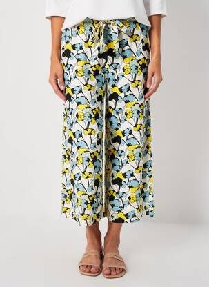 Pantalon 7/8 stretch taille normale jaune ZILCH femme